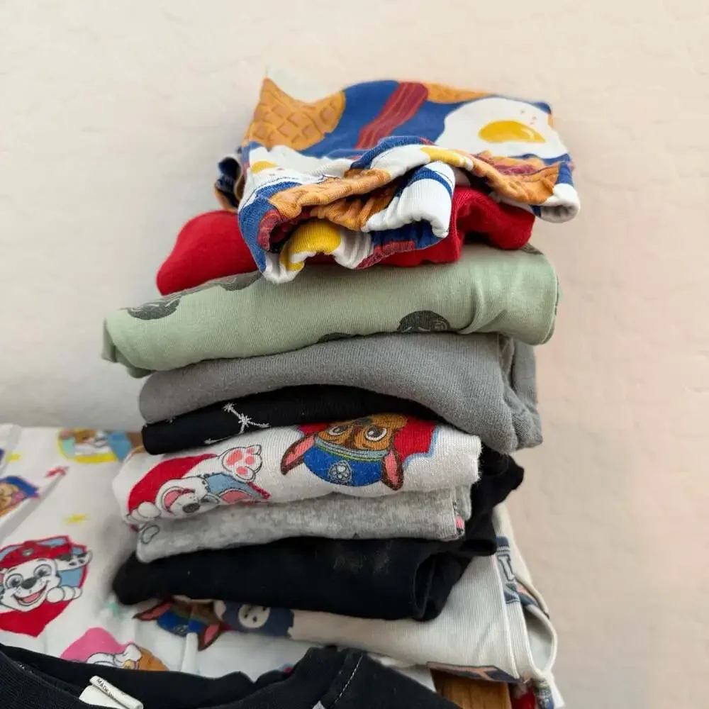 Lot of 9 Boys 5T Pajamas Assorted Long Short Sleeve Paw Patrol Cocomelon Trucks